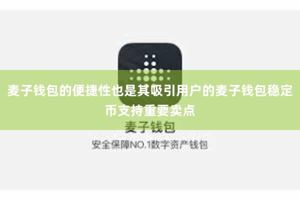 麦子钱包的便捷性也是其吸引用户的麦子钱包稳定币支持重要卖点