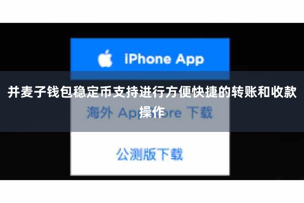 并麦子钱包稳定币支持进行方便快捷的转账和收款操作