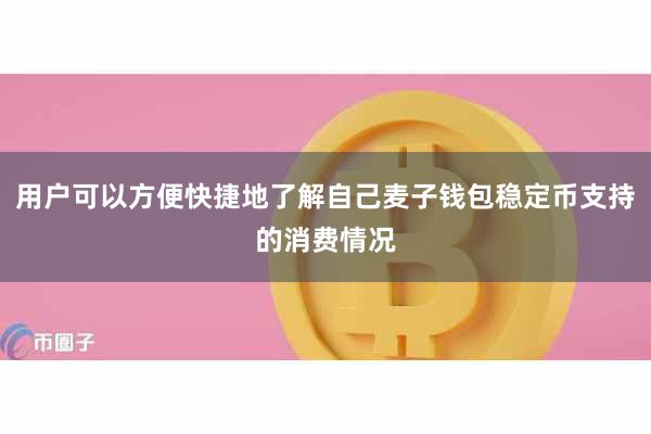用户可以方便快捷地了解自己麦子钱包稳定币支持的消费情况