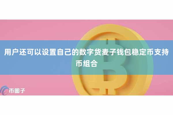 用户还可以设置自己的数字货麦子钱包稳定币支持币组合